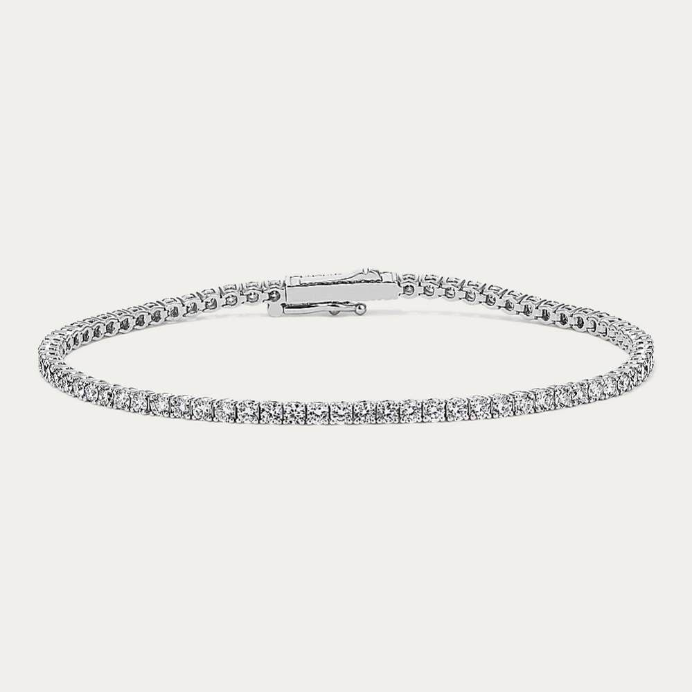 14k Gold 3 ct Lab Diamond Tennis Bracelet