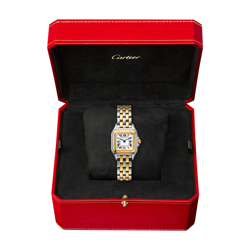 Panthère de Cartier, Yellow Gold & Steel, Small -  White Dial W2PN0006
