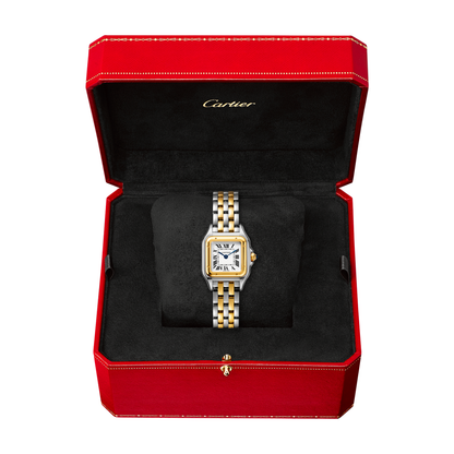 Panthère de Cartier, Yellow Gold & Steel, Small -  White Dial W2PN0006