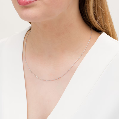 14k Gold 0.85 mm Wheat Chain Necklace
