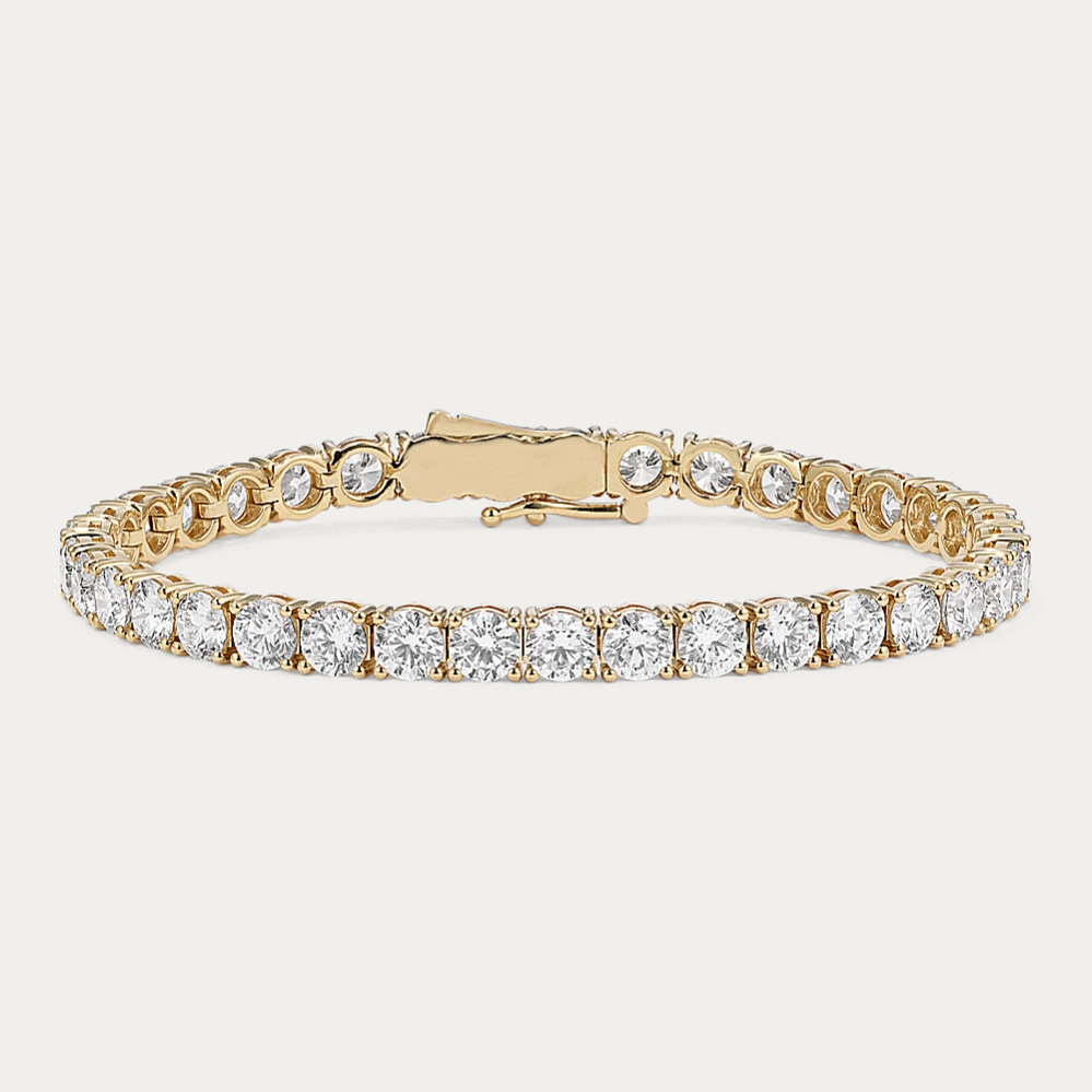 14k Gold 11 1/4 ct Lab Diamond Tennis Bracelet