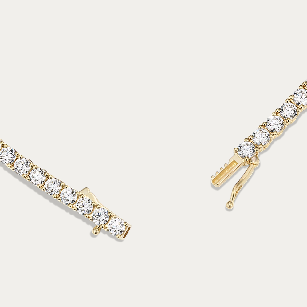 14k Gold 7 ct Lab Diamond Tennis Bracelet