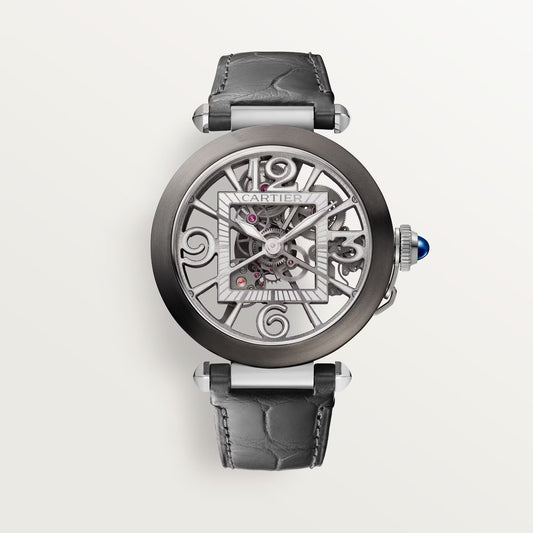 Pasha de Cartier skeleton watch - White Dial WHPA0017