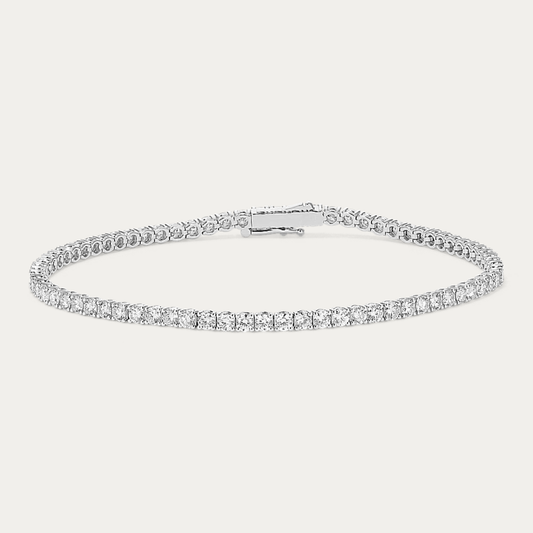 14k Gold 6 ct Lab Diamond Tennis Bracelet