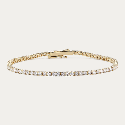 14k Gold 2 3/4 ct Lab Diamond Tennis Bracelet