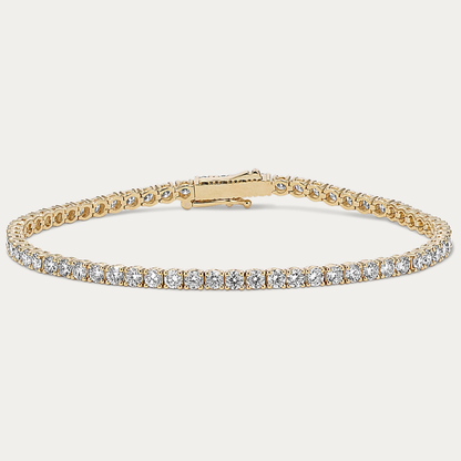 14k Gold 4 ct Lab Diamond Tennis Bracelet