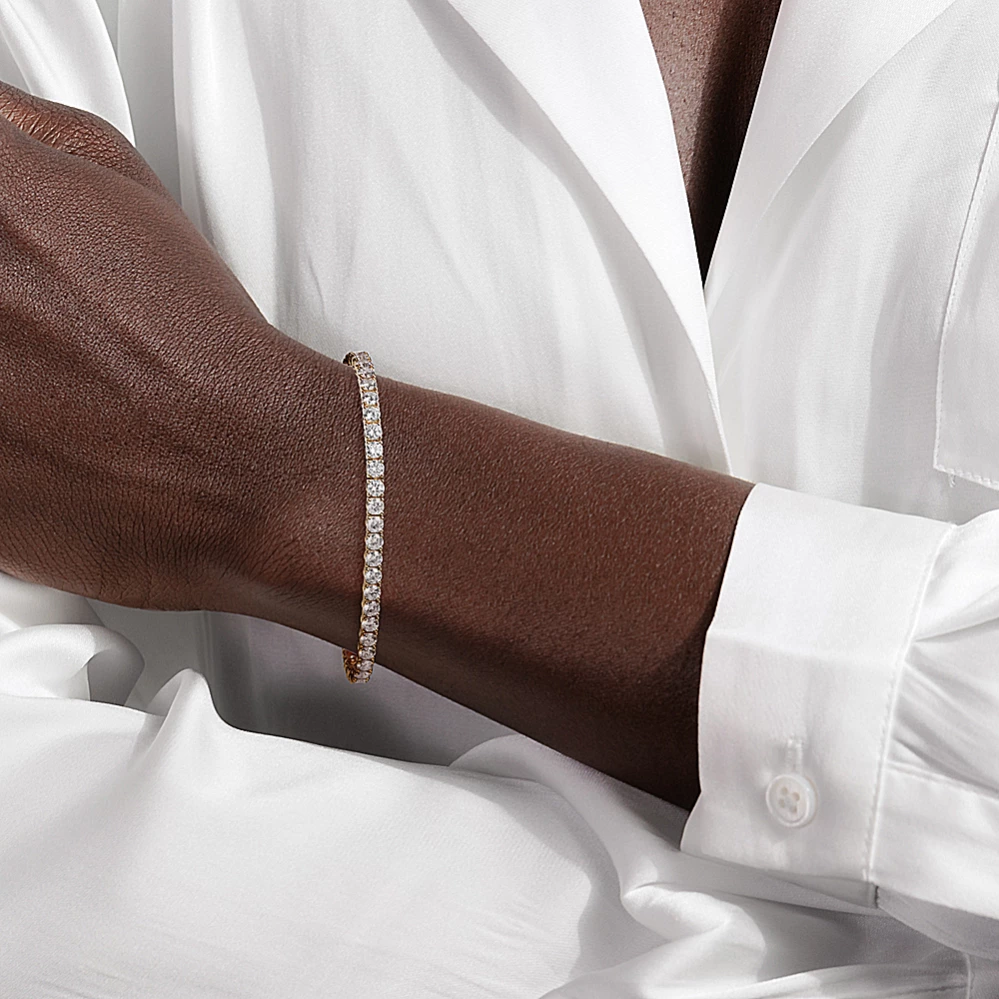14k Gold 6 1/4 ct Lab Diamond Tennis Bracelet