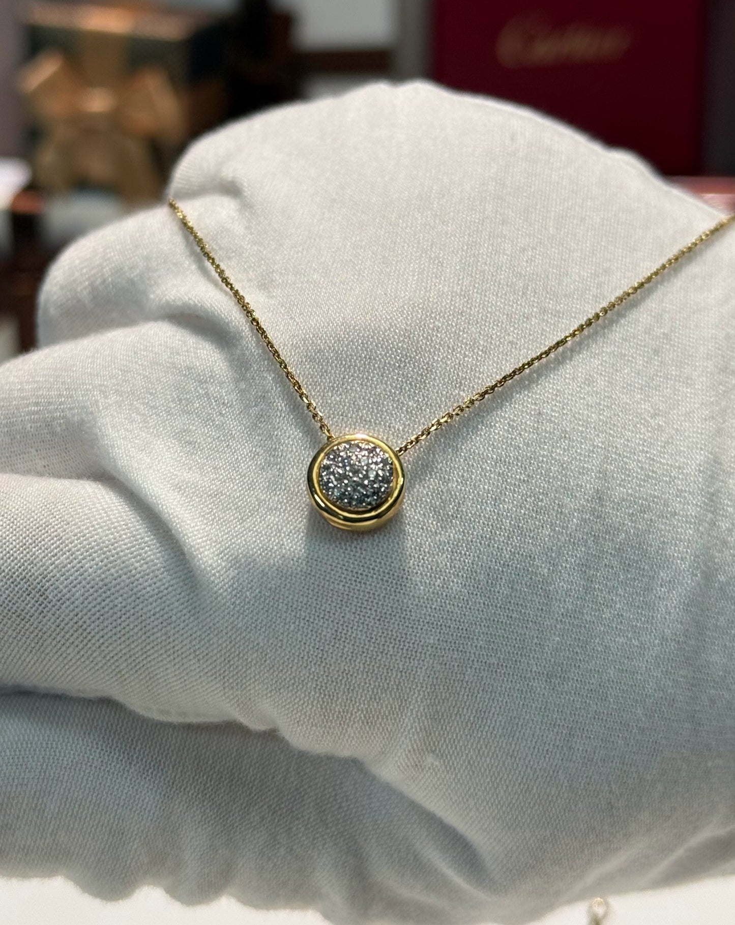 Diamond Pendant 14k Yellow Gold Necklace