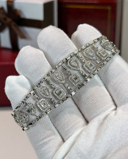 14k White Gold Diamond Bracelet