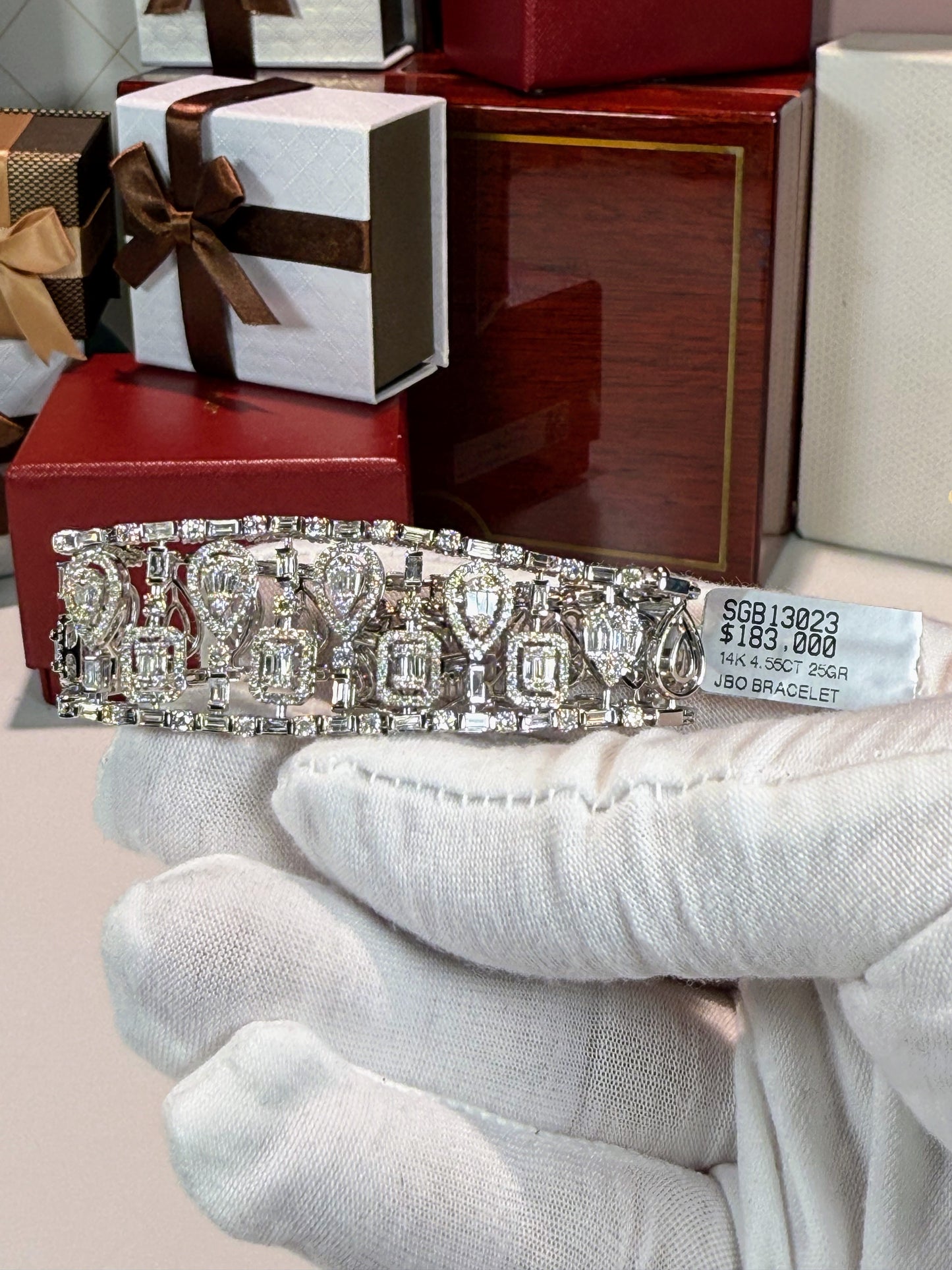 14k White Gold Diamond Bracelet