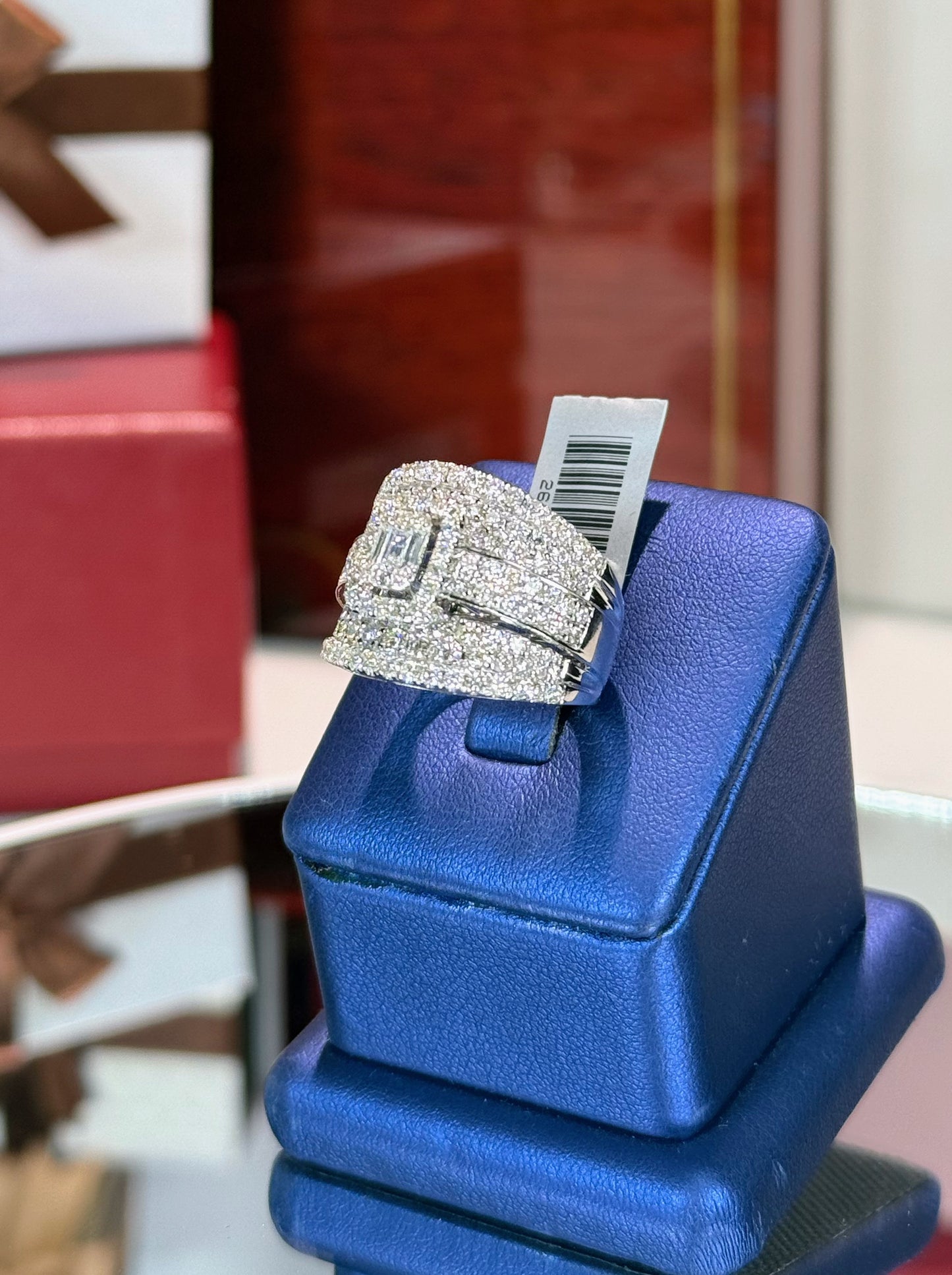 Layered Diamond 14k White Gold Ring