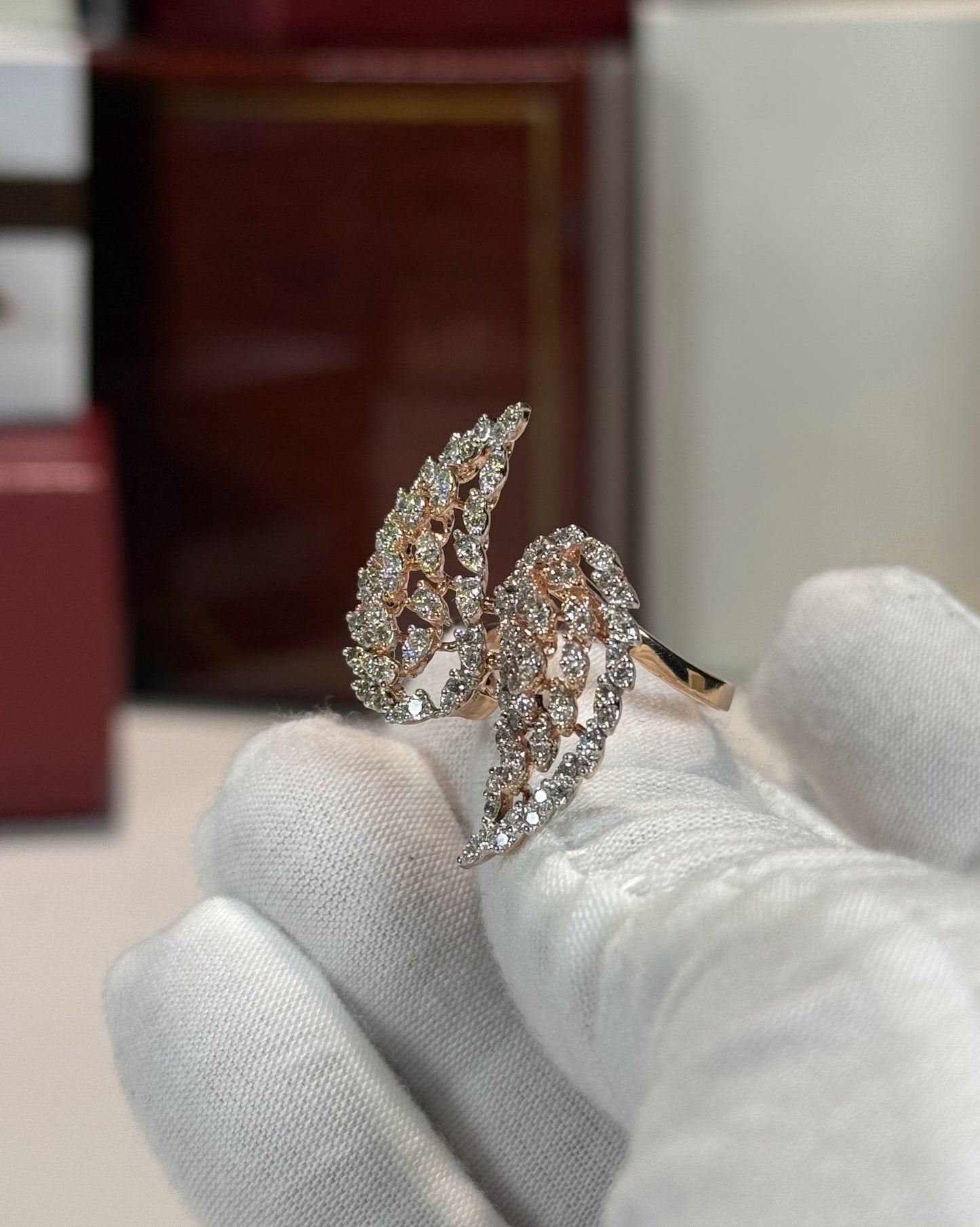 Angel Wings 14k Rose Gold Ring