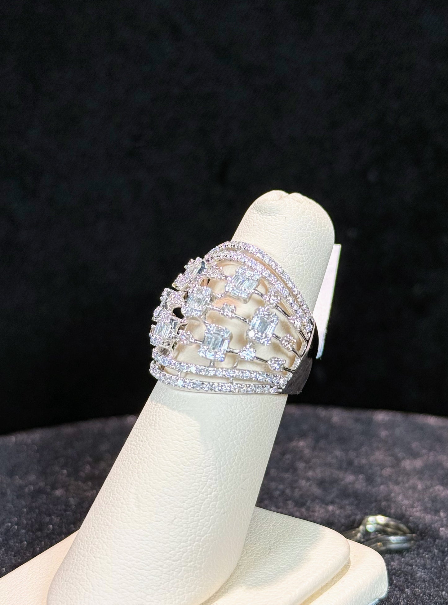 Baguette Diamond 14k White Gold Ring
