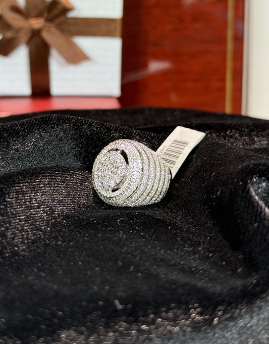 Concentric Rings 14k White Gold Diamond Ring