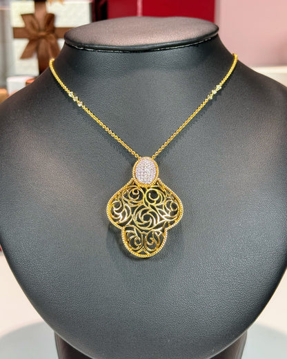Diamond 14k Yellow Gold Pendant Necklace