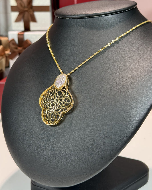 Diamond 14k Yellow Gold Pendant Necklace