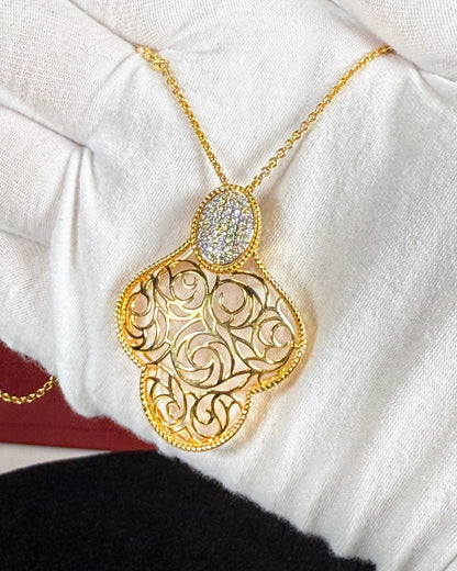 Diamond 14k Yellow Gold Pendant Necklace