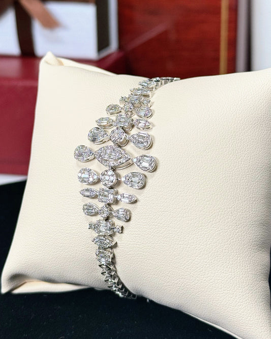 14k White Gold Diamond Bracelet