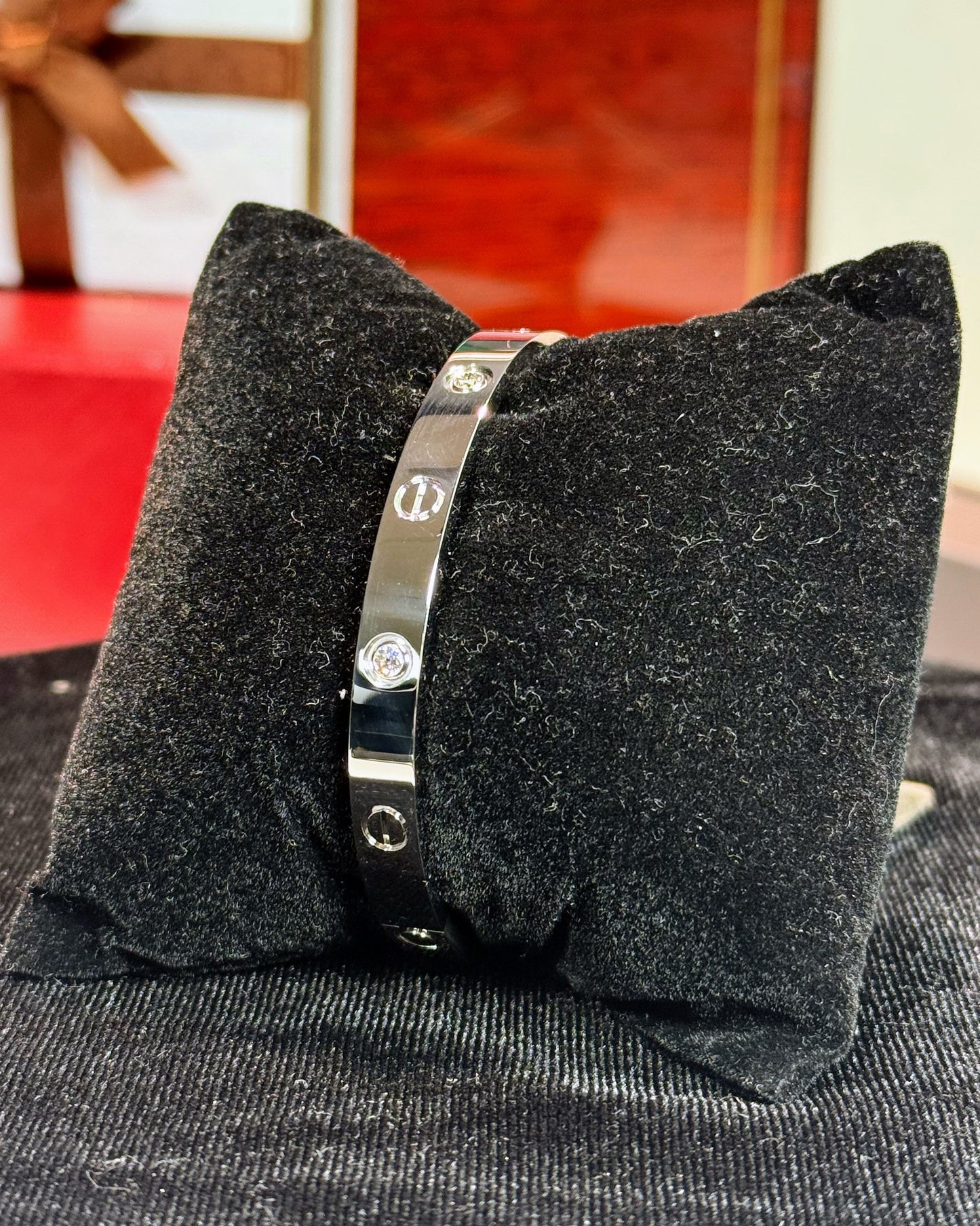 Cartier Love Bracelet 4 Diamond 18k White Gold