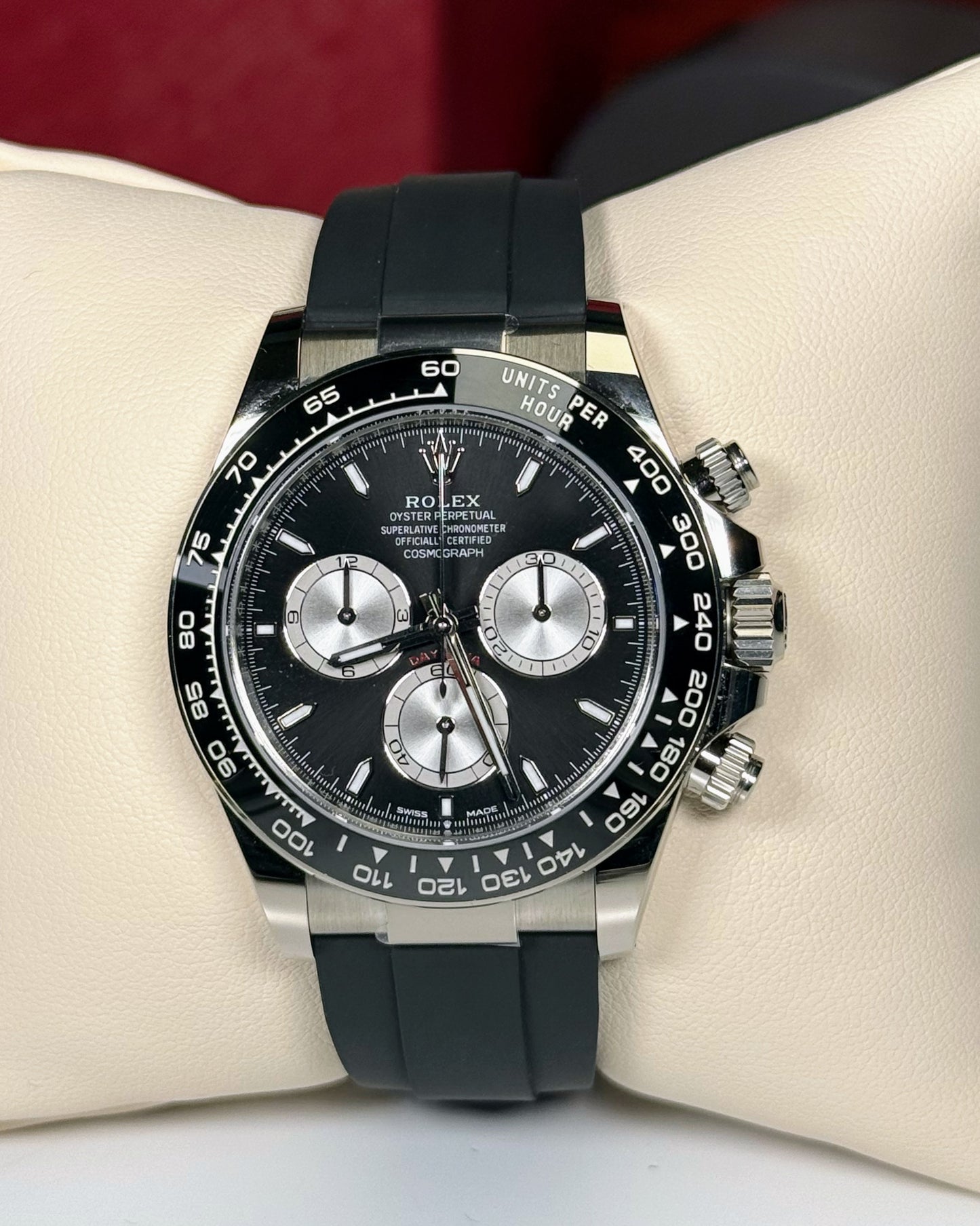 Rolex Cosmograph Daytona White Gold Bright Black Dial 126519LN