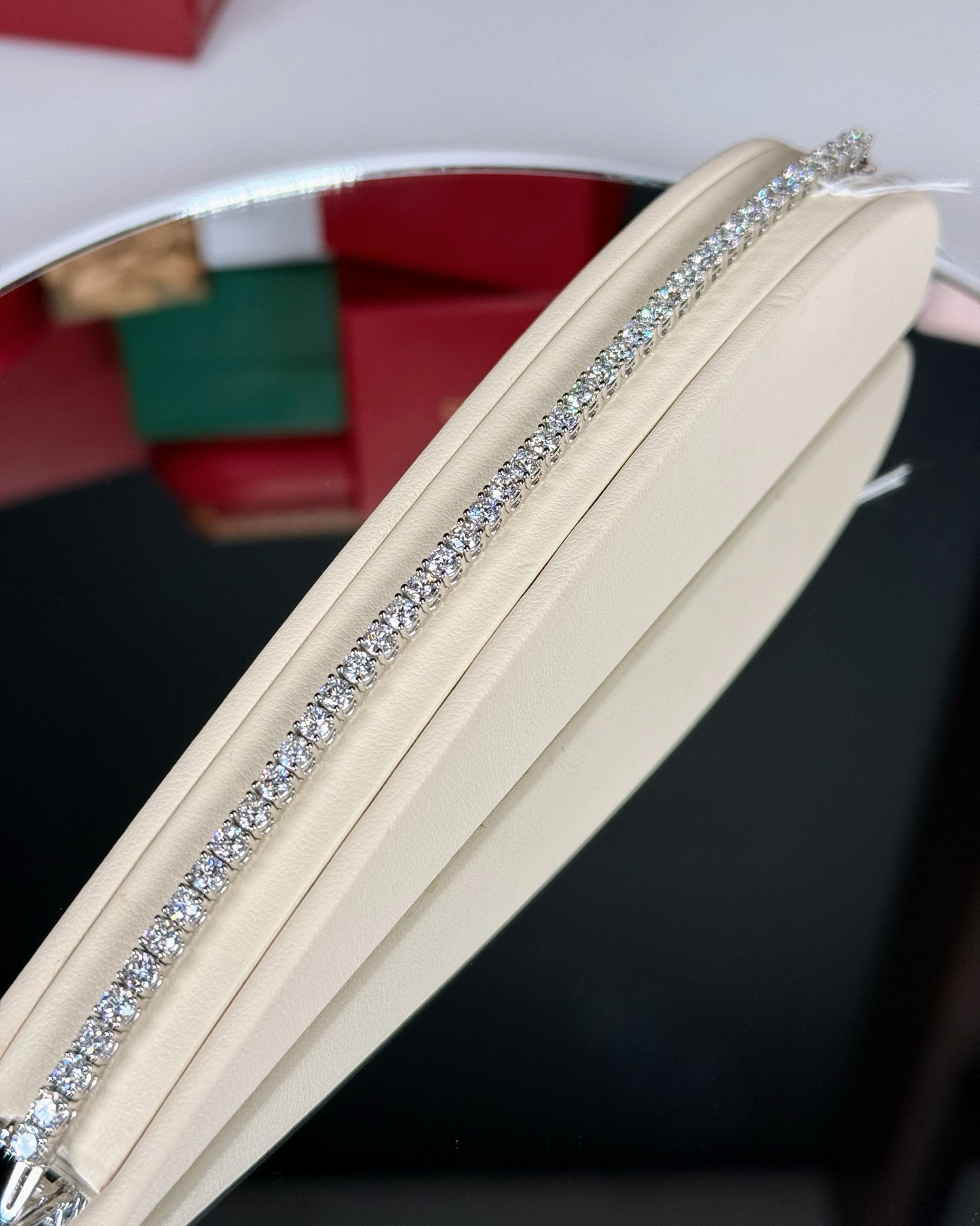 CVD Lab Grown Diamond  14k White Gold Tennis Bracelet
