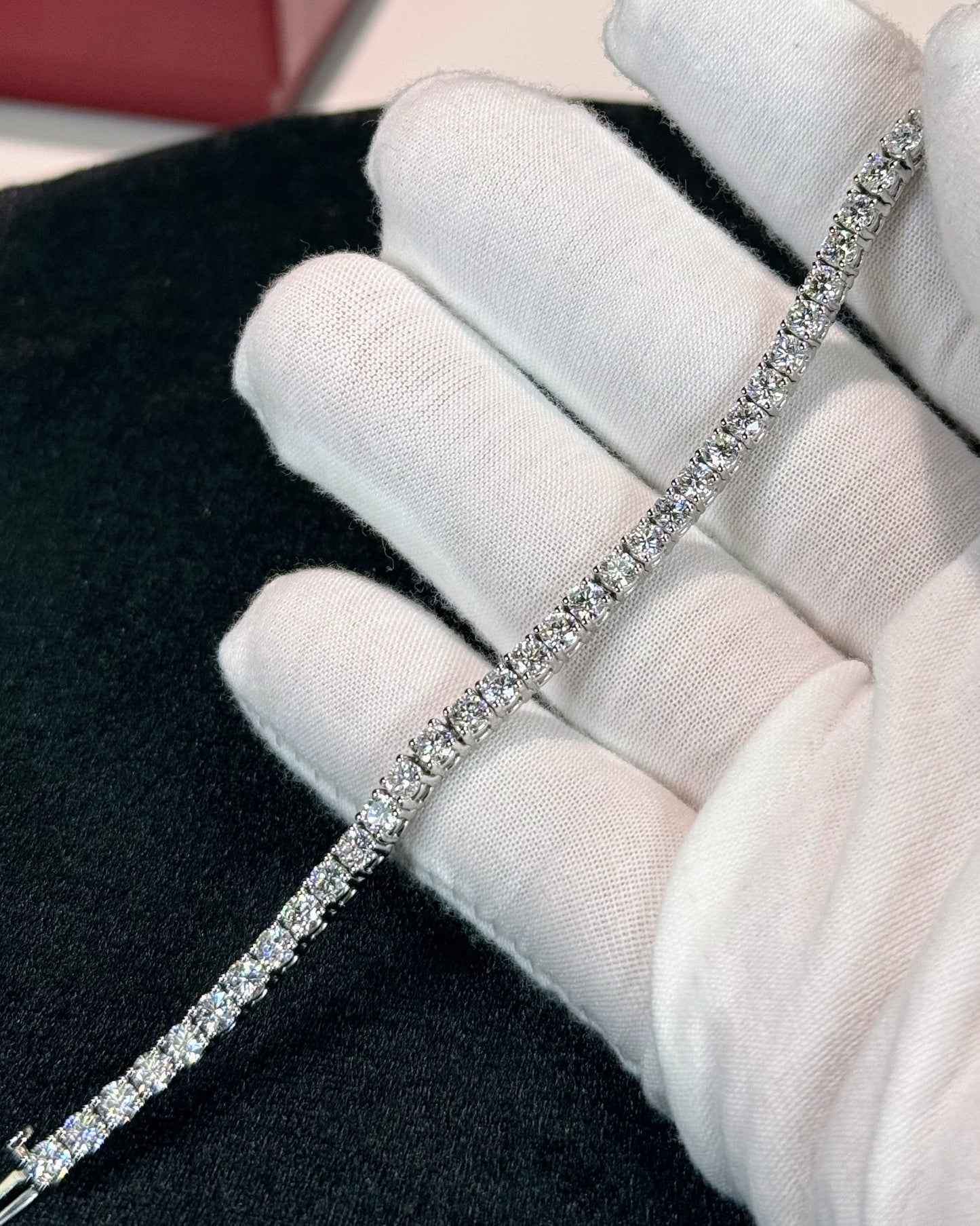 CVD Lab Grown Diamond  14k White Gold Tennis Bracelet