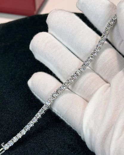 CVD Lab Grown Diamond  14k White Gold Tennis Bracelet