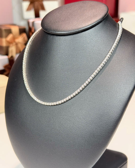 18k White Gold Diamond Tennis Necklace
