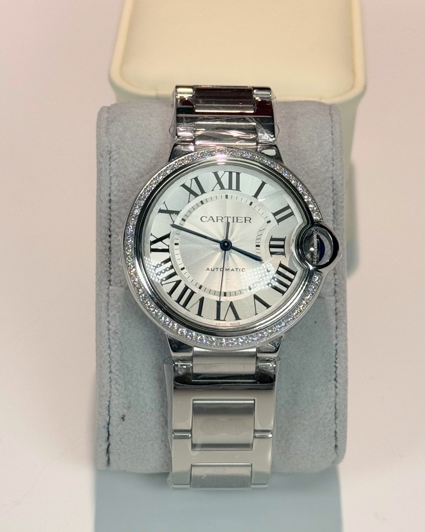 Cartier Ballon Bleu Steel White Dial W4BB0024