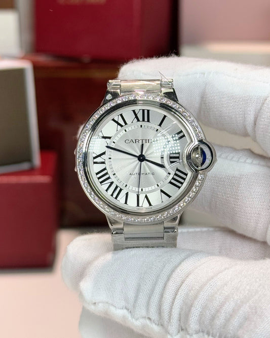 Cartier Ballon Bleu Steel White Dial W4BB0024