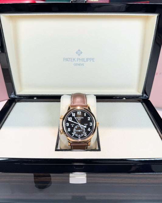 Patek Philippe Calatrava Pilot Travel Time Black Dial 5524R