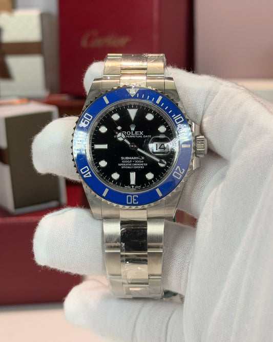 Rolex White Gold Submariner Date 68AA9696 Bright Black Dial 126619LB