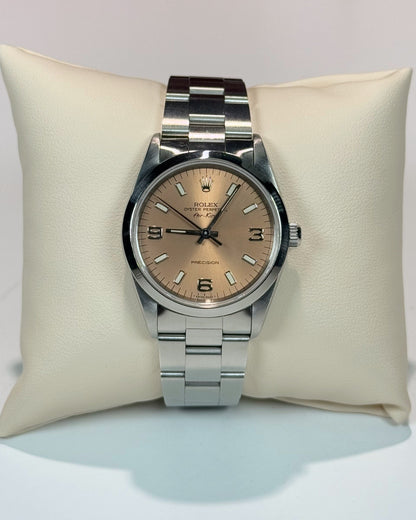 Rolex Oyster Perpetual 34mm Air King Salmon Dial 14000