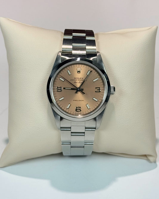 Rolex Oyster Perpetual 34mm Air King Salmon Dial 14000