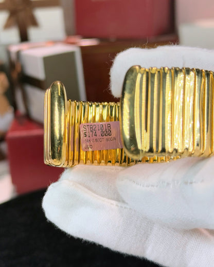 Sunflower Diamond 14k Yellow Gold Bangle