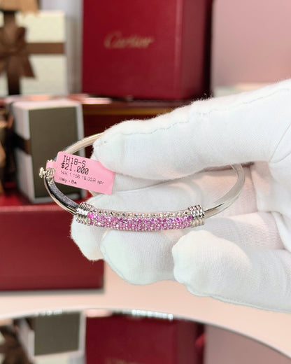 Pink Diamond 14k White Gold Bracelet