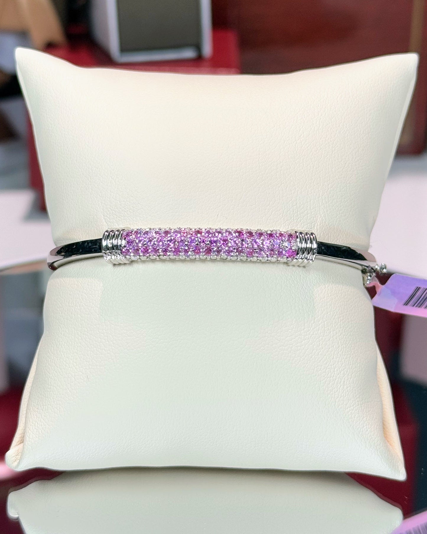 Pink Diamond 14k White Gold Bracelet