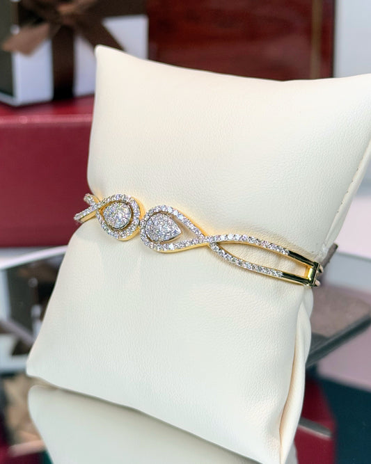 Yellow Gold Diamond Bangle Bracelet