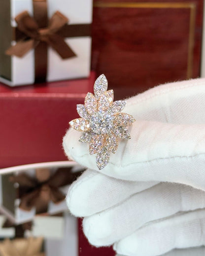 North Star Design 14k Rose Gold Cluster Diamond Ring