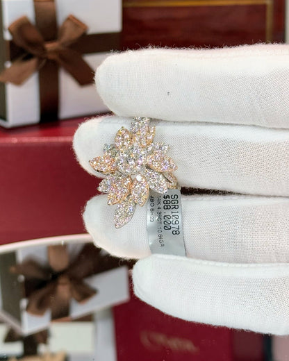 North Star Design 14k Rose Gold Cluster Diamond Ring