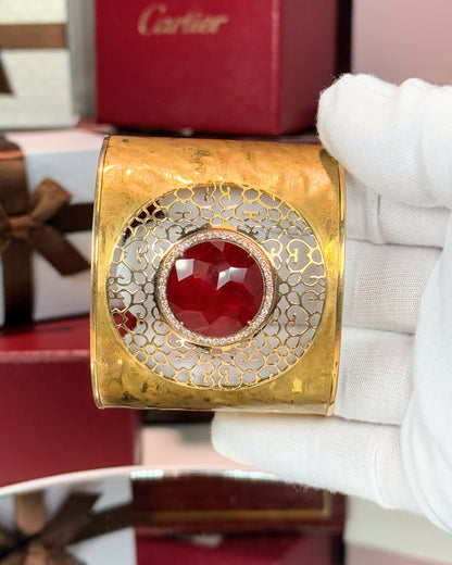 18k Yellow Gold Filigree Wristband
