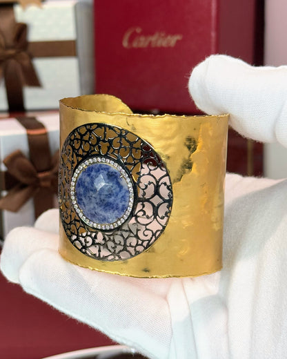 18k Yellow Gold Filigree Wristband