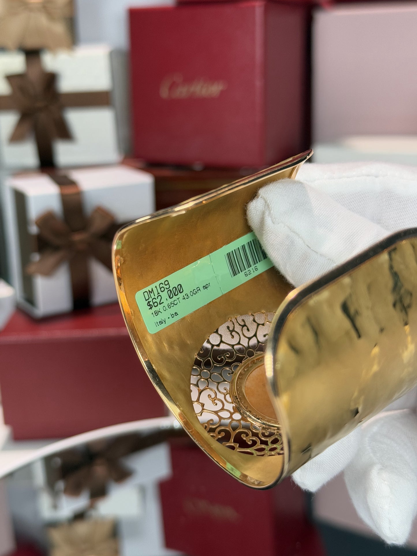 18k Yellow Gold Filigree Wristband