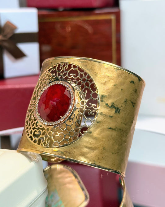 18k Yellow Gold Filigree Wristband