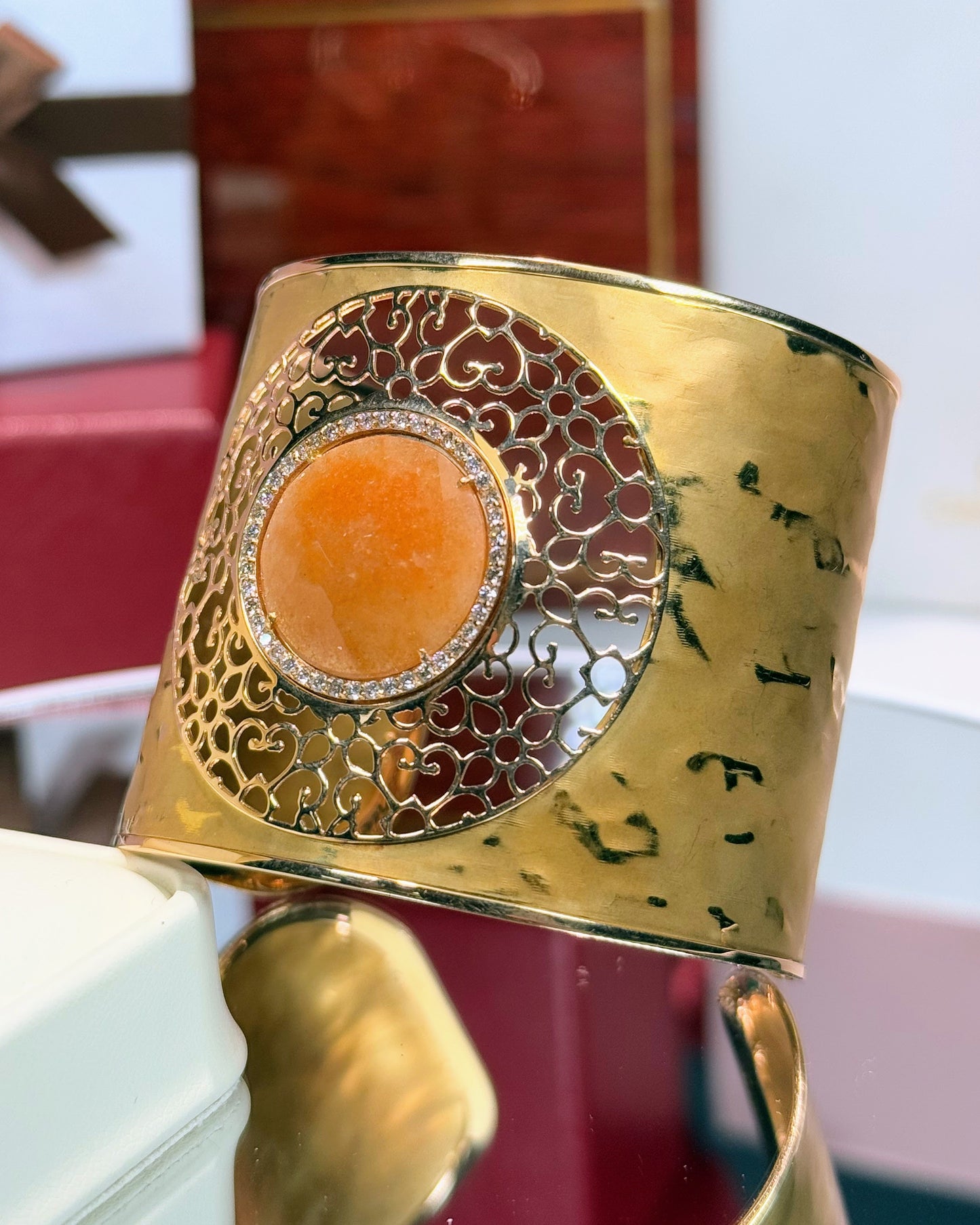 18k Yellow Gold Filigree Wristband