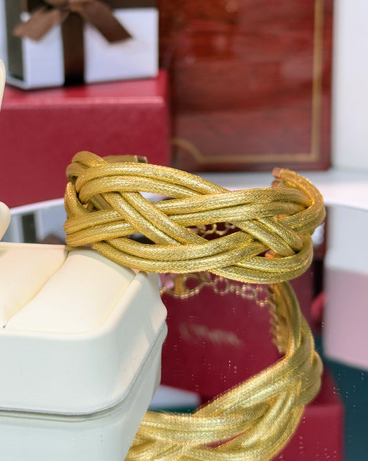 14k Yellow Gold Braid Bracelet