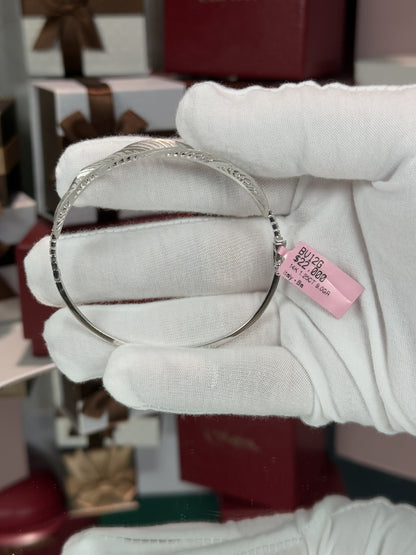 14k White Gold Pattern Bracelet
