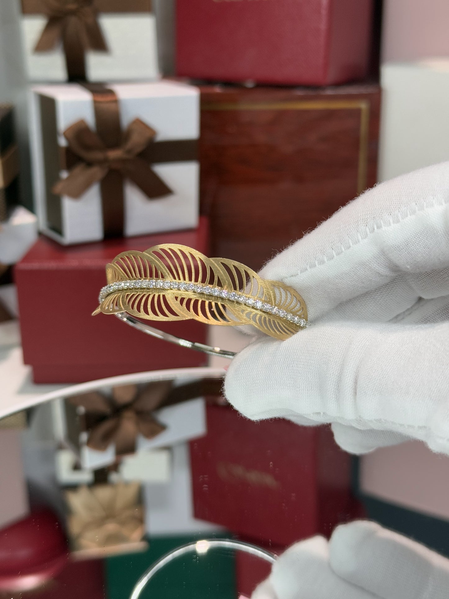 14k Rose Gold Pattern Bracelet