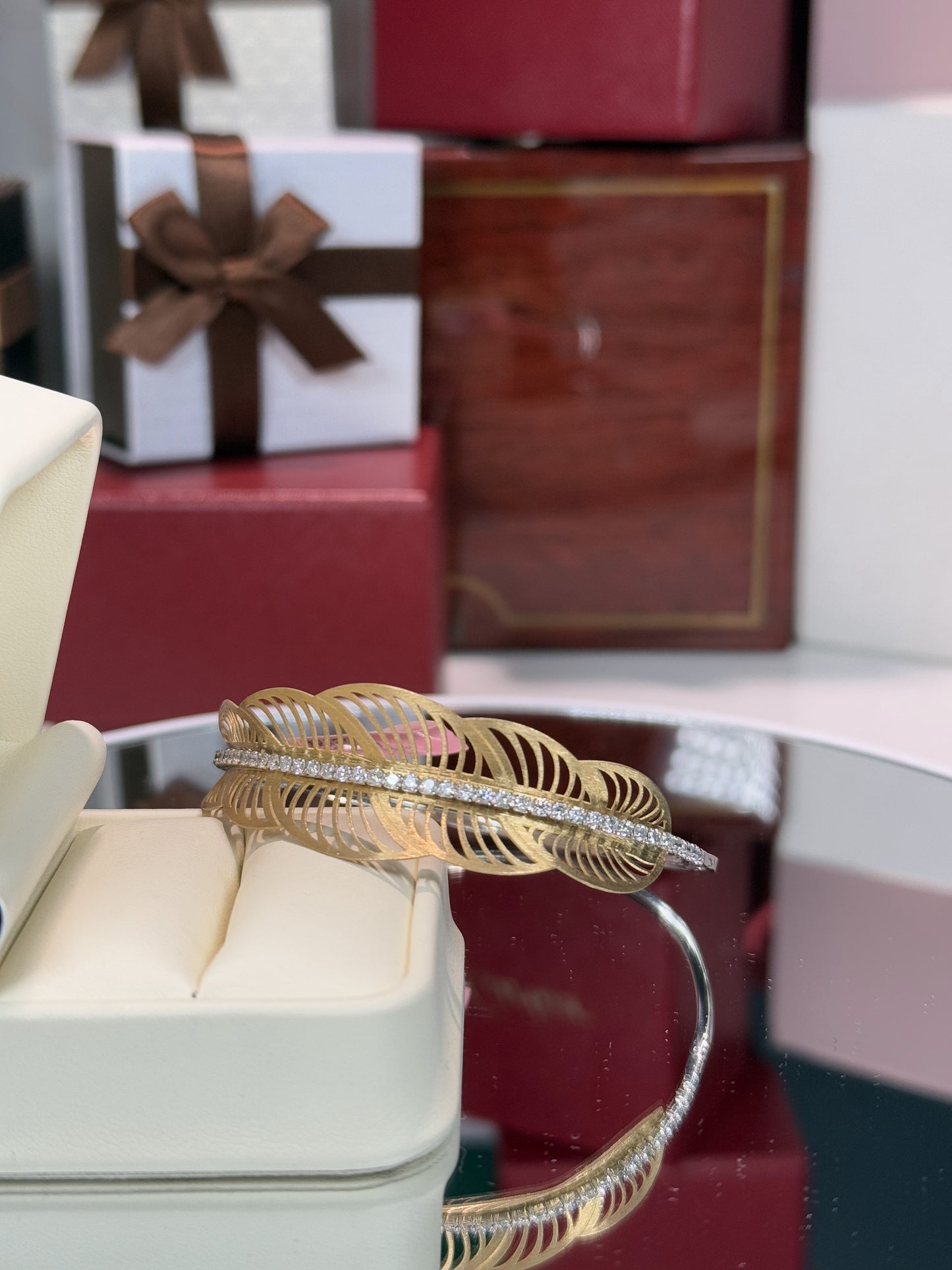 14k Rose Gold Pattern Bracelet