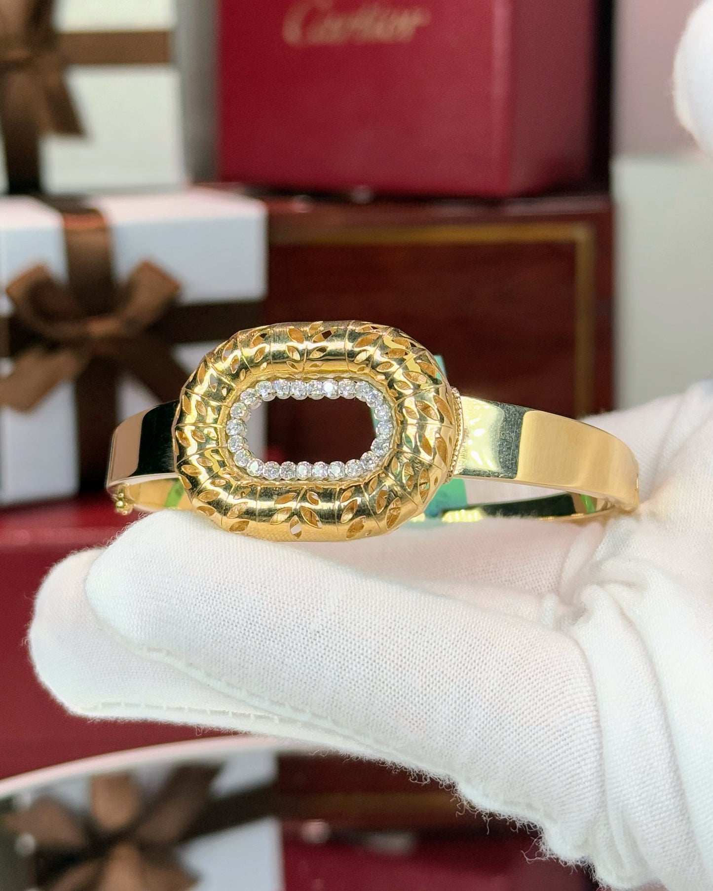 Rope Loop Diamond Bangle